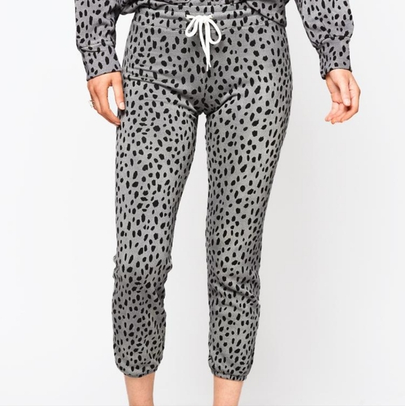 MONROW Mini Cheetah print joggers with drawstring in brown size XS - Picture 10 of 10